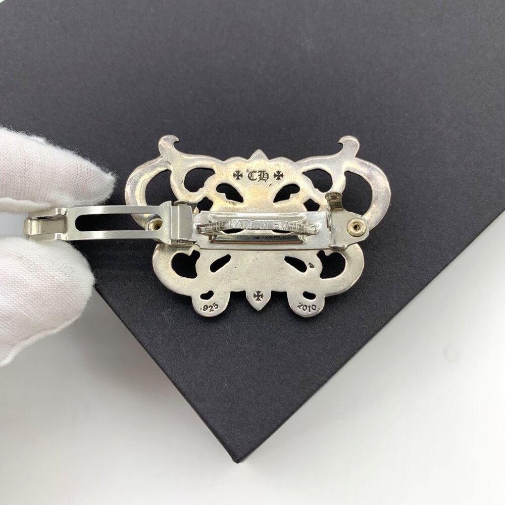 Chrome Hearts Silver Vintage Butterfly Hair Clip - Picture 4 of 9